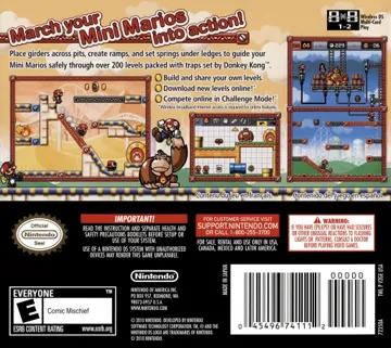 Mario vs. Donkey Kong - Mini-Land Mayhem! (USA) (Demo) (Kiosk) (NDSi Enhanced) box cover back